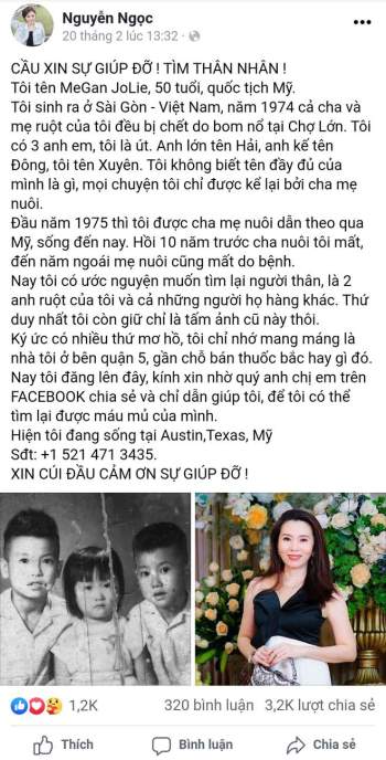 Người phụ nữ Kiên Giang bỗng nhiên trở thành… người Mỹ gốc Việt tìm thân nhân! - ảnh 1