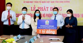 Tập đoàn địa ốc Kim Oanh ủng hộ 7 tỉ đồng mua vắc xin phòng chống Covid-19 - ảnh 1