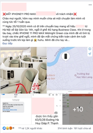 BIẾN CĂNG: Khách hạng thương gia tố mất iPhone Pro Max trên máy bay, dùng tính năng Find My Phone thì truy ra đang ở tận... Quận 12? - Ảnh 1.