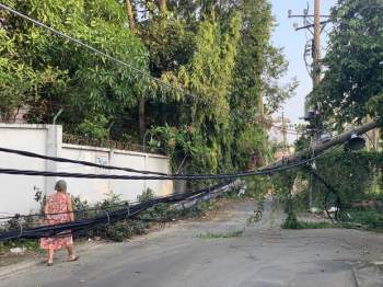 Truy tìm xe tải gây đổ trụ điện khiến hàng trăm hộ dân mất điện ở Sài Gòn - Ảnh 2.