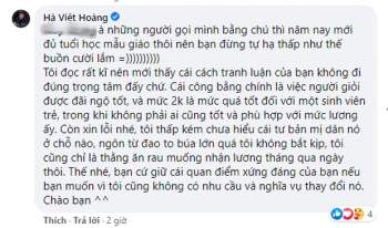 Câu: Sinh viên Ngoại thương không được quyền đòi lương 2.000 USD bị chê bai, cả Lương Thùy Linh lẫn Hà Việt Hoàng lên tiếng đáp trả cực gắt - Ảnh 6.