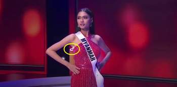 Miss Myanmar lộ 'phụ tùng', người đẹp Cambodia cố tình câu giờ đêm bán kết Miss Universe 2020 Ảnh 1