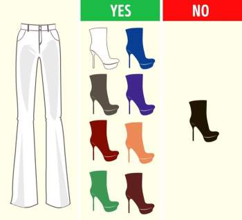Mách bạn cách chọn màu giày kết hợp hoàn hảo với màu quần áo Ảnh 1