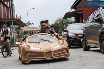 Ông bố 9X Việt Nam khiến thế giới ngưỡng mộ vì siêu xe Bugatti Centodieci bằng gỗ dành tặng con trai - Ảnh 10
