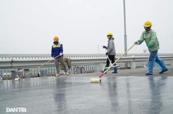 Những hình ảnh mới nhất của đại công trường sửa chữa mặt cầu Thăng Long - 8