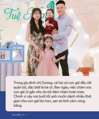 Bảo thương 2 con gái NHƯ NHAU nhưng đi ngủ bố chỉ ôm bé lớn, bé nhỏ nằm lủi thủi trông vừa thương vừa buồn cười 