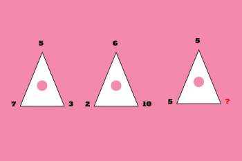 Mời bạn thử sức với câu đố tìm con số còn thiếu ở hình tam giác này.