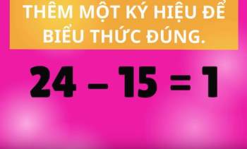 Đố bạn cách để phép tính 24 – 15 = 1 trở thành phép tính đúng.