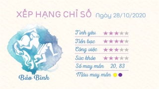 Tu vi 12 cung hoang dao ngay 28102020 - Bao Binh