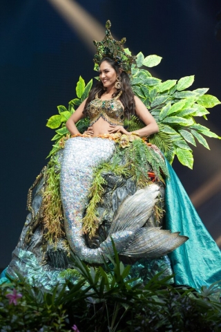 National Costume sắc xanh đẹp nhất: Đỗ Mỹ Linh Tiểu Vy tỏa sáng tại Miss World, Hoàng Hạnh giật huy chương ảnh 4