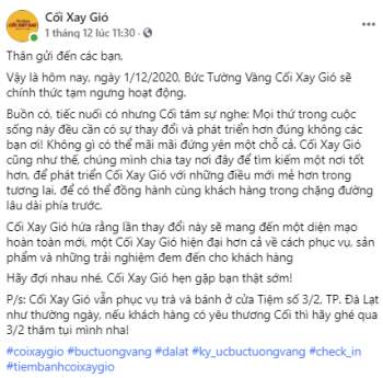 Tiệm bánh Cối Xay Gió với bức tường vàng “huyền thoại” tại Đà Lạt chính thức đóng cửa - Ảnh 1.