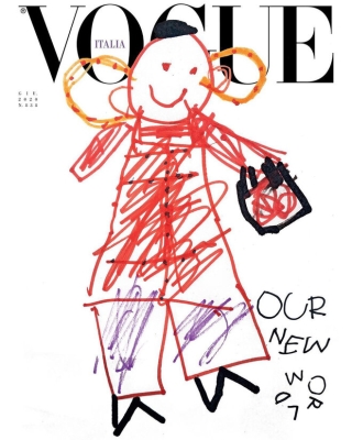 Các họa sĩ nhí thỏa sức sáng tạo trên bìa tạp chí Vogue Italia