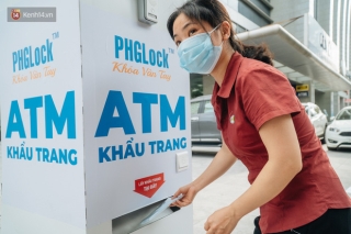 ATM khẩu trang miễn phí đầu tiên ở Hà Nội - Ảnh 8.