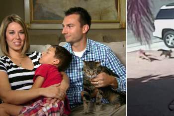 Gia đình cậu bé Jeremy và chú mèo Tara.