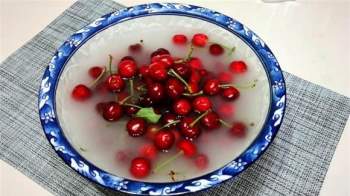 anh đào, cherry, mẹo hay, rửa hoa quả