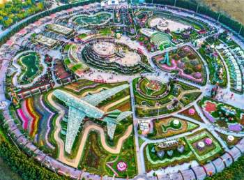 Nếu đến Dubai, bạn sẽ thấy điều này hoàn toàn khả thi. Khu vườn thần kỳ của Dubai có tấm thảm hoa lớn nhất thế giới. Hơn 150 triệu bông hoa bao phủ diện tích 72.000 mét vuông, với nhiều tác phẩm điêu khắc và một chiếc máy bay.
