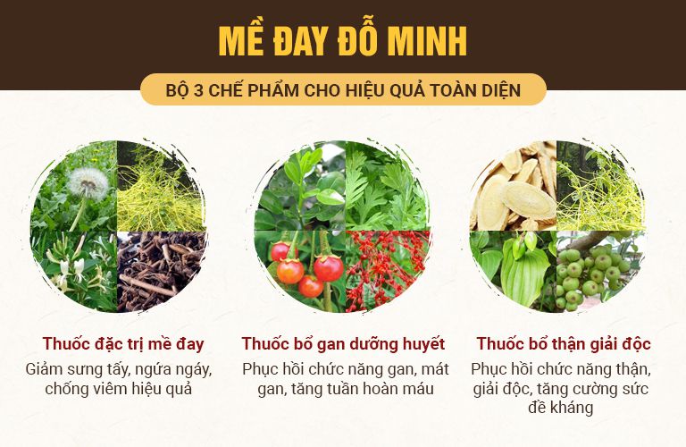 Mề đay Đỗ Minh có công dụng hoàn hảo, giúp đánh bay tận gốc bệnh nổi mề đay mẩn ngứa