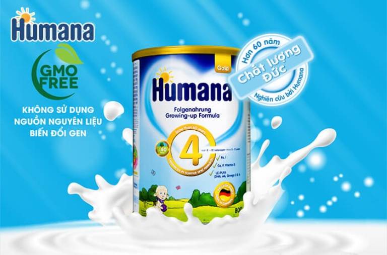 Sữa bột Humana cải thiện chứng táo bón ở bé