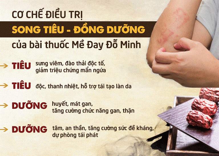 Tác dụng bài thuốc Mề Đay Đỗ Minh