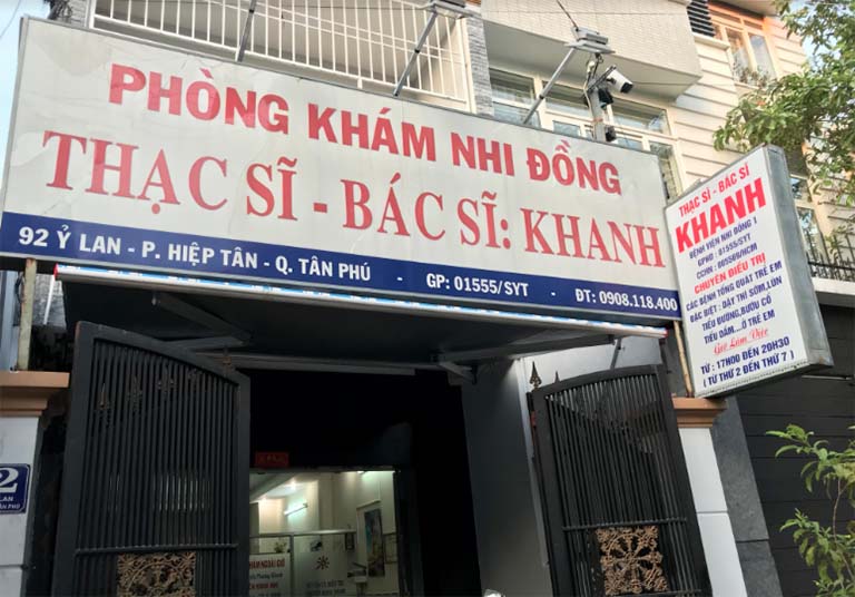 phòng khám nhi quận Tân Phú