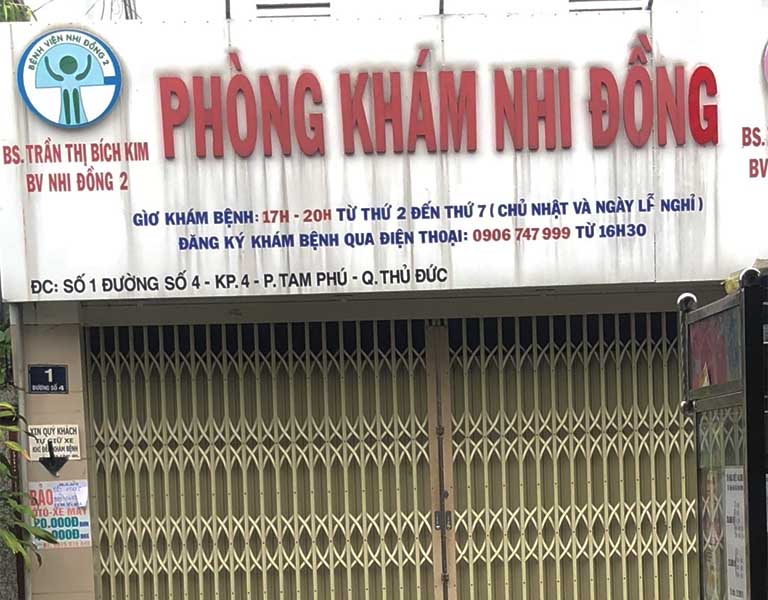 Phòng khám Nhi đồng - BS Trần Thị Bích Kim tại quận Thủ Đức