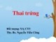 Bài giảng Thai trứng - ThS. BS. Nguyễn Tiến Công