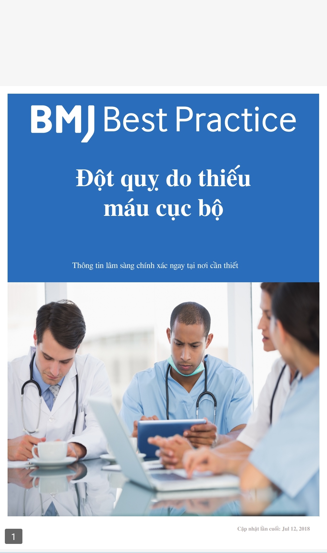 [Tài Liệu Dịch] Đột Quỵ Não: Thể Xuất Huyết Và Nhồi Máu – BMJ Best Practice