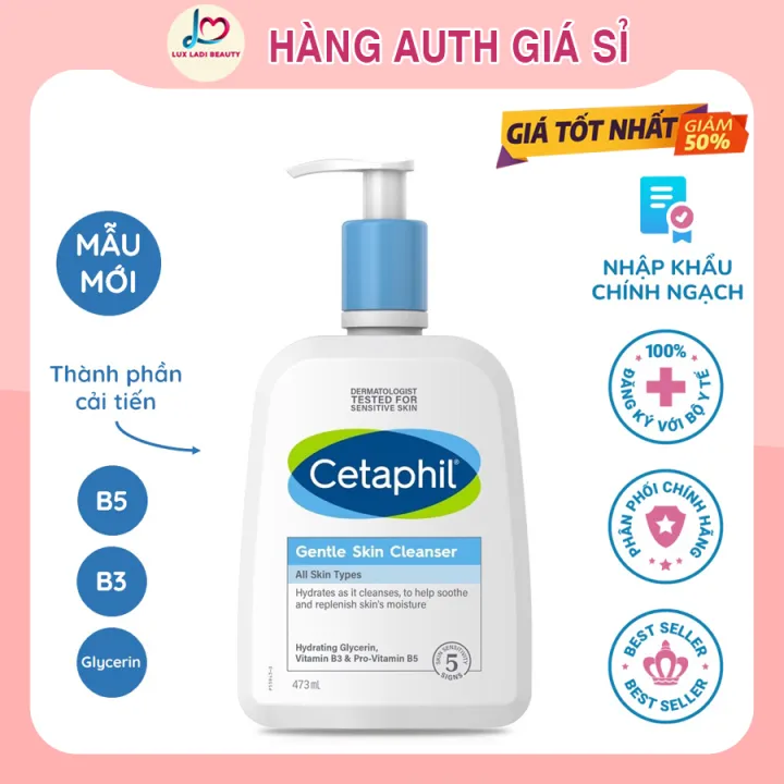 Sữa Rửa Mặt Cetaphil Gentle Skin Cleanser 473ml dịu nhẹ, chuyên dùng để vệ sinh và chăm sóc làn da nhạy cảm