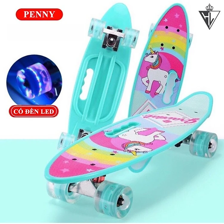 Ván trượt Skateboard keentore Penny cầm tay nhiều màu có đèn led