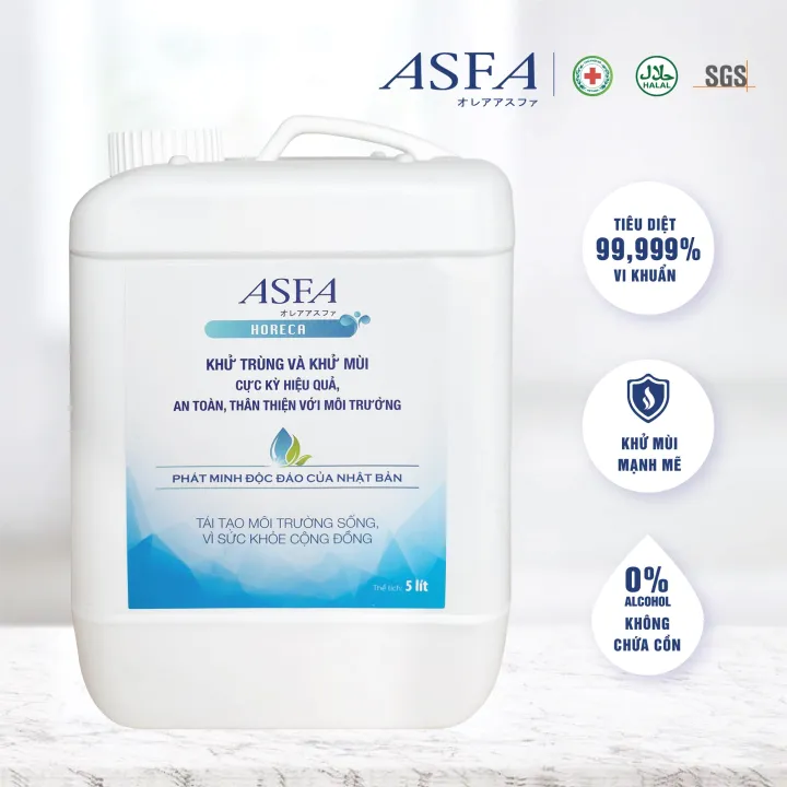 Nước khử mùi, diệt khuẩn ASFA dành cho kênh HORECA 5 Lít
