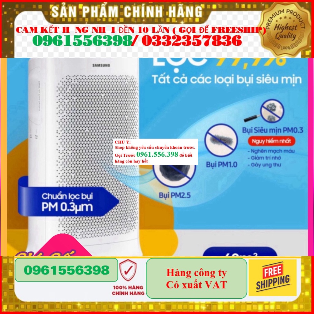 [Chính hãng] Sale Máy lọc khí hậu Samsung 60m2 AX60R5080WD, lọc bụi mịn PM0.3, khử khuẩn 99.9%