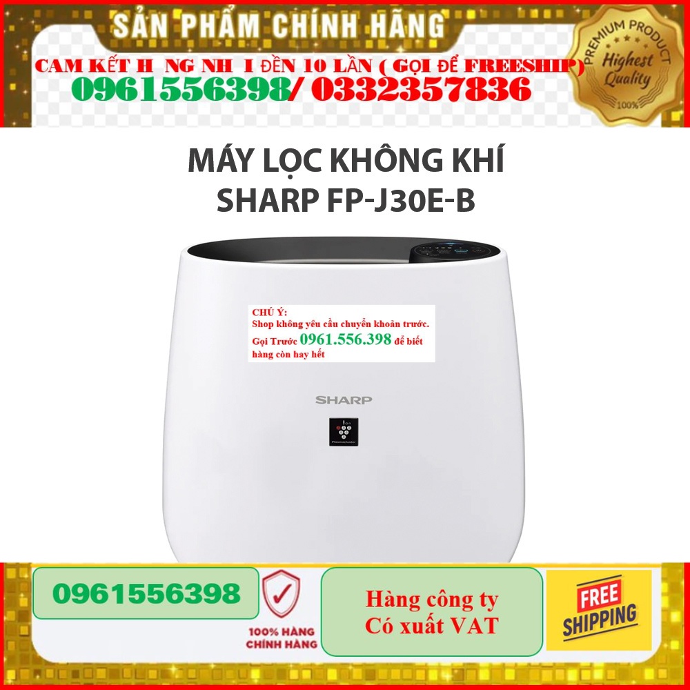 [CHÍNH HÃNG] Máy lọc không khí Sharp FP-J30E-B - Bảo hành 12 tháng- Mới 100%