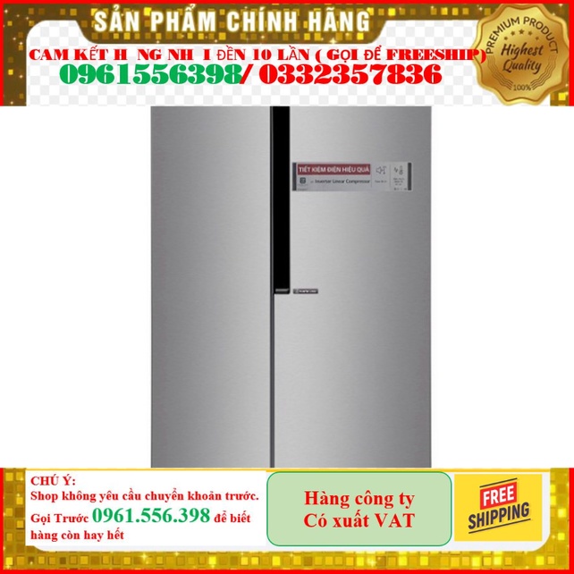 [CHÍNH HÃNG] [ B247JDS - Tủ lạnh LG Inverter 613 lít GR-B247JDS Miễn phí lắp đặt , giao hàng nhanh )
